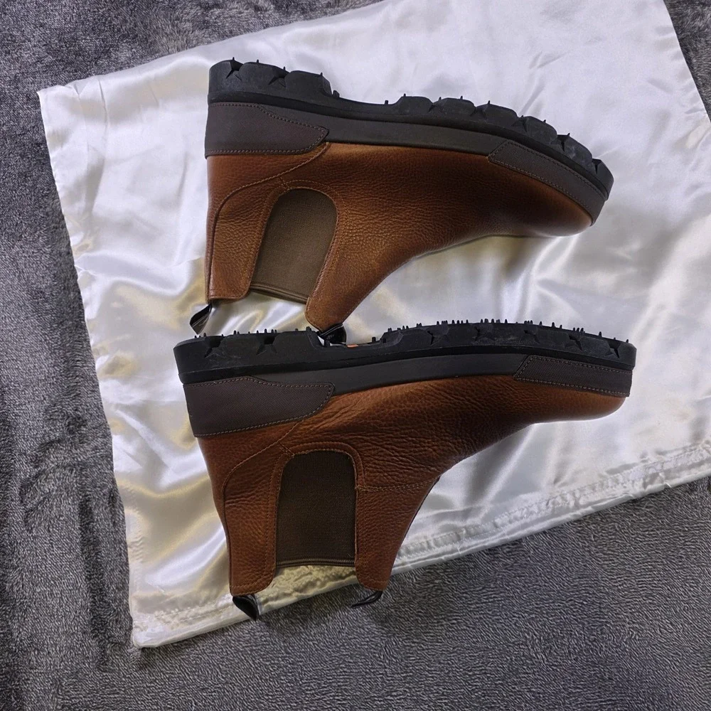 Polo Ralph Lauren Oslo Chelsea Boots Size 13 D Brown Leather Distressed